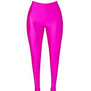AZALEA WANG " FLIRTY FLAT  STRETCH FLATFORM PANT BOOT - FUCHSIA ( BRAND NEW !! )